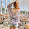 Pastel Knitted Woolen Hole Sweater SD01153