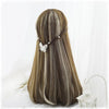 Brown White Long Wig SD00198