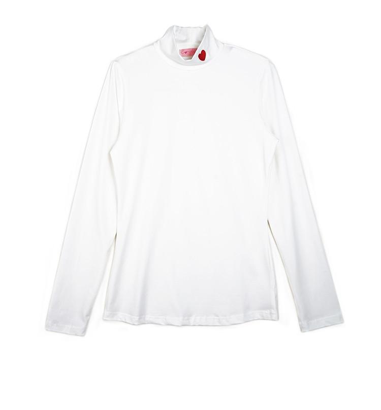 Cute Embroidered Heart Stripped Long-sleeved T-shirt SD02022