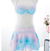 Pastel Mermaid Sea Shell (seashell) Bikini 2 Piece Swimsuit (swim suit) SD00630