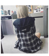 Korean Fashion Plaid Hoodie Jacket SD00944