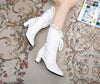 Japanese Lolita Bow and Lace Small round Ribbon Boots Shoes SD01946