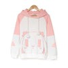 Cute Animal Faced Long-sleeved Loose Hooded Animal Eared Sweater SD01866