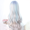 Colorful Candy Pastel Purple Blue White Wave Long Wig SD00209