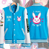 Overwatch D.VA DVA Blue/White Bunny Baseball Jacket SD02117