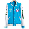 Overwatch D.VA DVA Blue/White Bunny Baseball Jacket SD02117