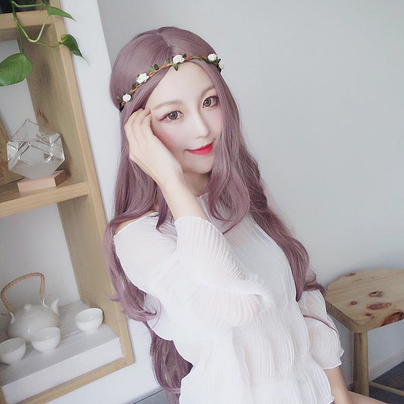 Harajuku Gradient Purple Long Wave Wig SD00675