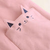 Warm Kawaii Pink/Black/Navy Embroidered Cat Hooded Ear Jacket SD01653