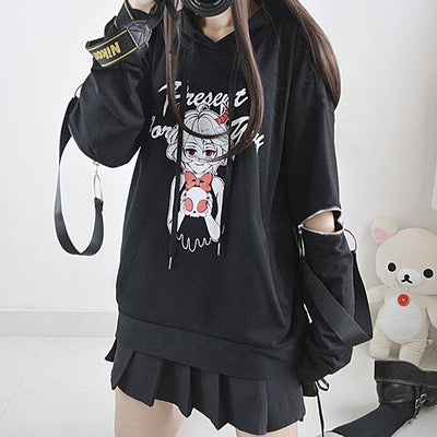 Present For You Zipper Sleeve Hoodie Sweater SD00272