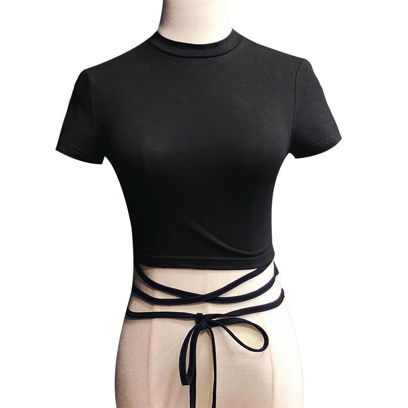 Black Waist Strap Top SD00131