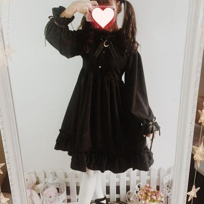 Japanese harajuku lolita black dress SD00818