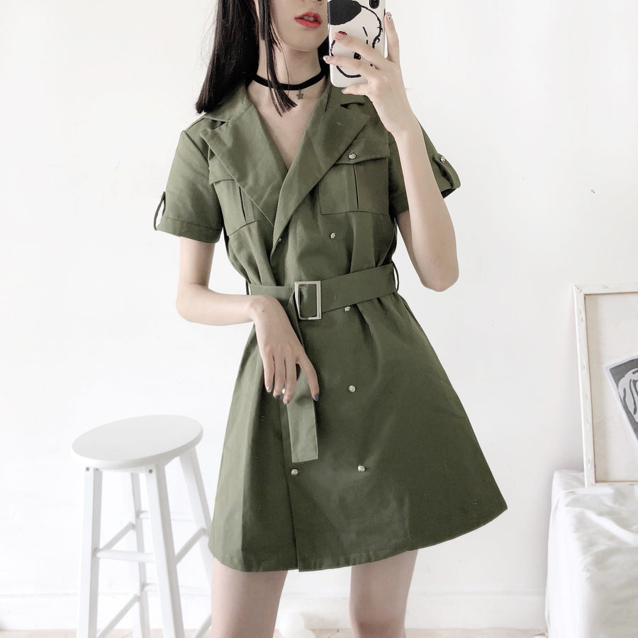 Green Army Dress SD01863