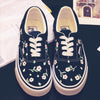 Black Floral Canvas Shoes SD00178