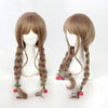 Japanese harajuku long twist braid brown silver wig SD01029