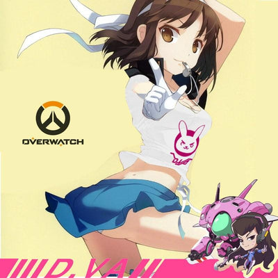 Overwatch D.VA DVA Short-sleeved Short T-Shirt SD01513