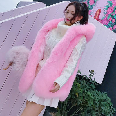 Korean Winter Warm Fur Vest Coat SD01567