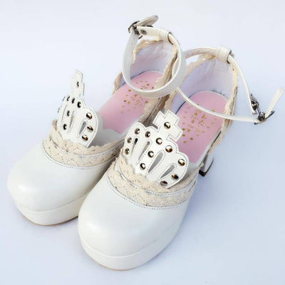 Retro Lace Crown High-Heels SD01529