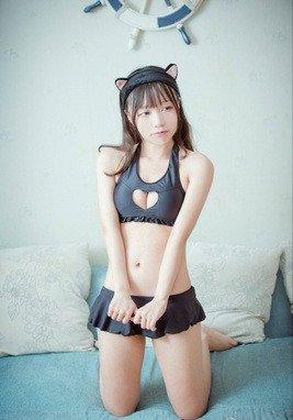 Heart Hollow Keyhole Black Swimsuit SD00558