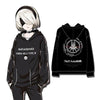 NieR:Automata 2B Zipper Hoodie Sweater SD01646