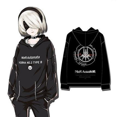 NieR:Automata 2B Zipper Hoodie Sweater SD01646