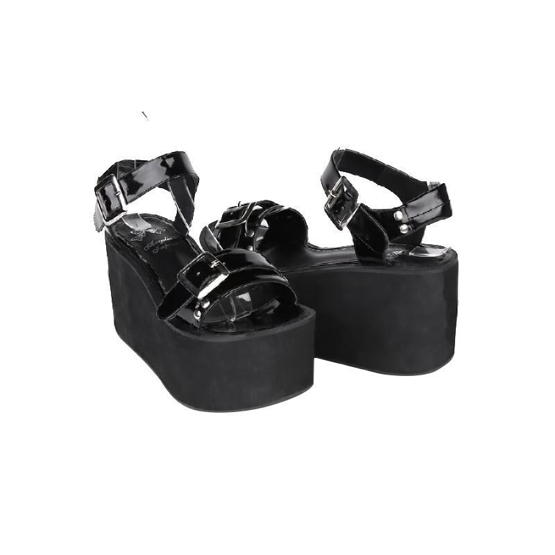 Buckle Punk Thick Bottom Lolita Sandals Shoes SD00211