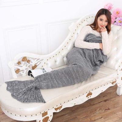 Mermaid Tail Wool Knitted Blanket SD00531