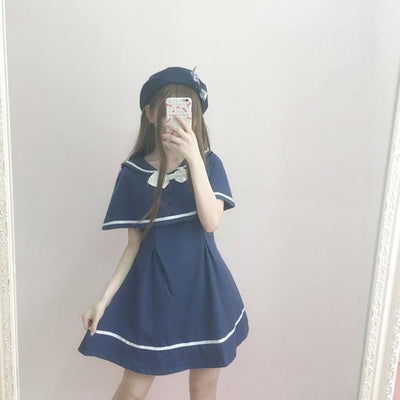 Japanese navy sailor small cape dress SD00702