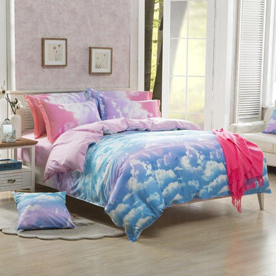 Pastel Clouds Sheet Bedding Bed 4 pieces SD00063