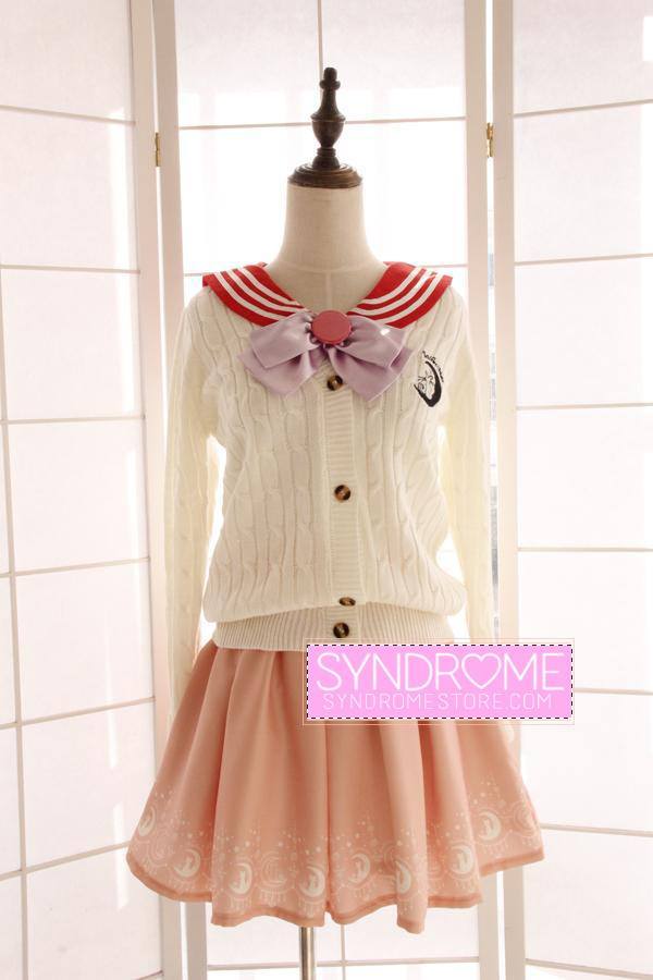 Sailor Moon Woolen Long-Sleeved Cardigan Sweater SD00254