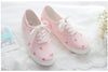 Japanese cute watermelon pink canvas shoes SD02492