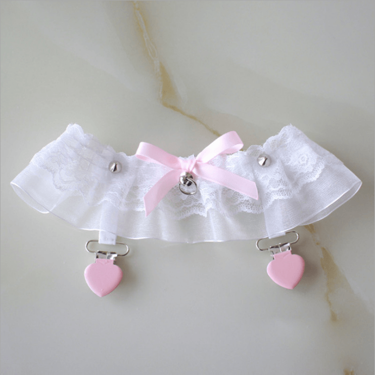 Sexy Lace Bow Garter Clip Leg Collar SD01917