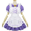 Japanese cute purple white bear bow maid dress SD00880