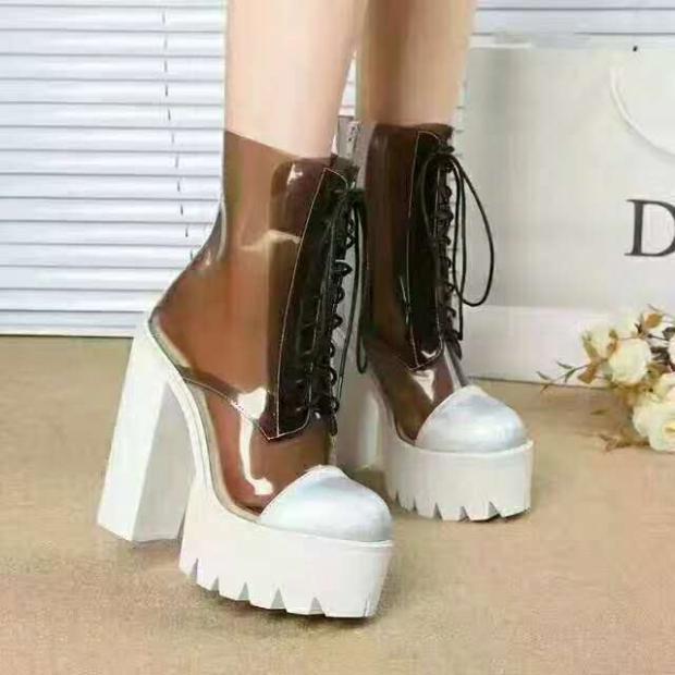 Transparent High-heeled Platform Boots SD00130