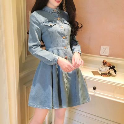 Korean Spring Denim Dress SD01489