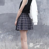 Cute grid pleated skirt SD00628