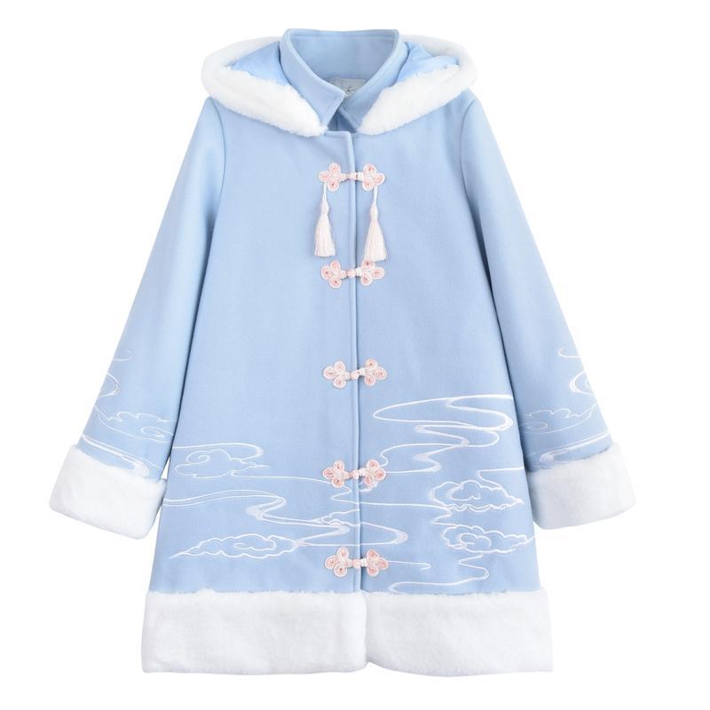 Warm winter woolen peach blossom ancient coat SD01132