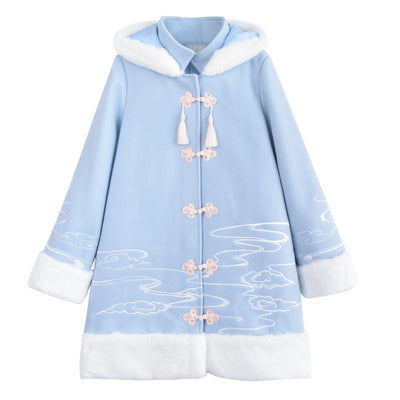 Warm winter woolen peach blossom ancient coat SD01132