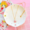 Cardcaptor Sakura Card/Star/Winged Staff/Sakura Blossom Necklace SD01499