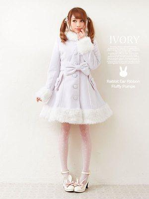 Japanese Lolita Bunny Lace Fluffy Shoes SD00864