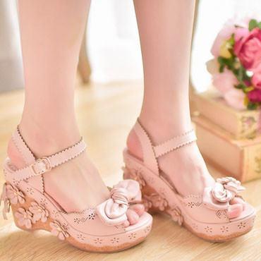 Flower Bow Strap High-Heeled Shoes SD00058