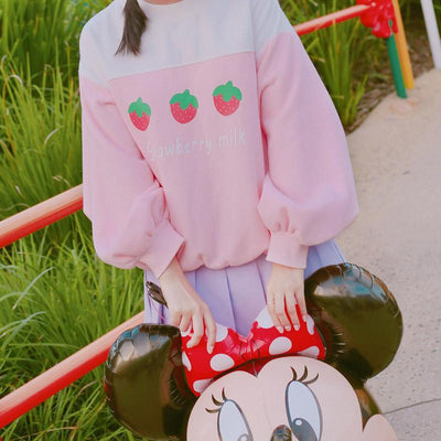 Japanese Harajuku Pink Strawberry Milk Sweater SD01420