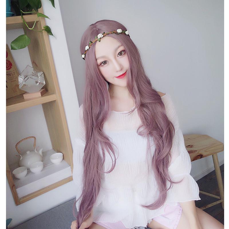 Harajuku Gradient Purple Long Wave Wig SD00675