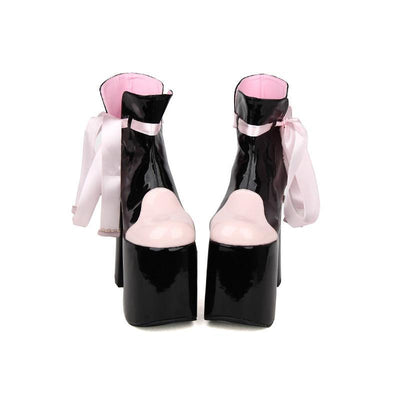 Ribbon Thick Bottom High-Heels Lolita Shoes SD00203