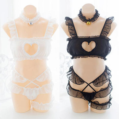 Sexy Heart Key Hole Chest Lace Lingerie SD00074