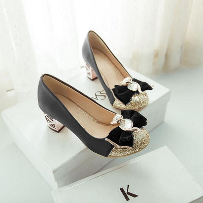 Shiny Nose Ribbon High-Heels Shoes SD00181