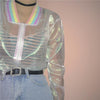 Harajuku transparent organza rainbow jacket SD00605