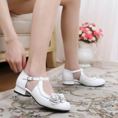 Japanese Lolita Double Rose Sweet Classic Elegant High-heeled Sandal Shoes SD01950