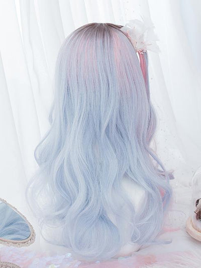 Pink Blue Gradient Long Wig SD00175