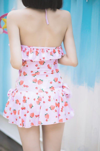 Kawaii Summer Strawberry 1 Piece Swimsuit (swim suit) SD00794