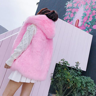 Korean Winter Warm Fur Vest Coat SD01567